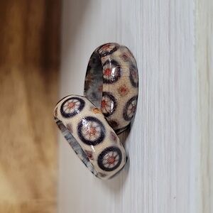 TRIBAL DAISY WOODEN RING